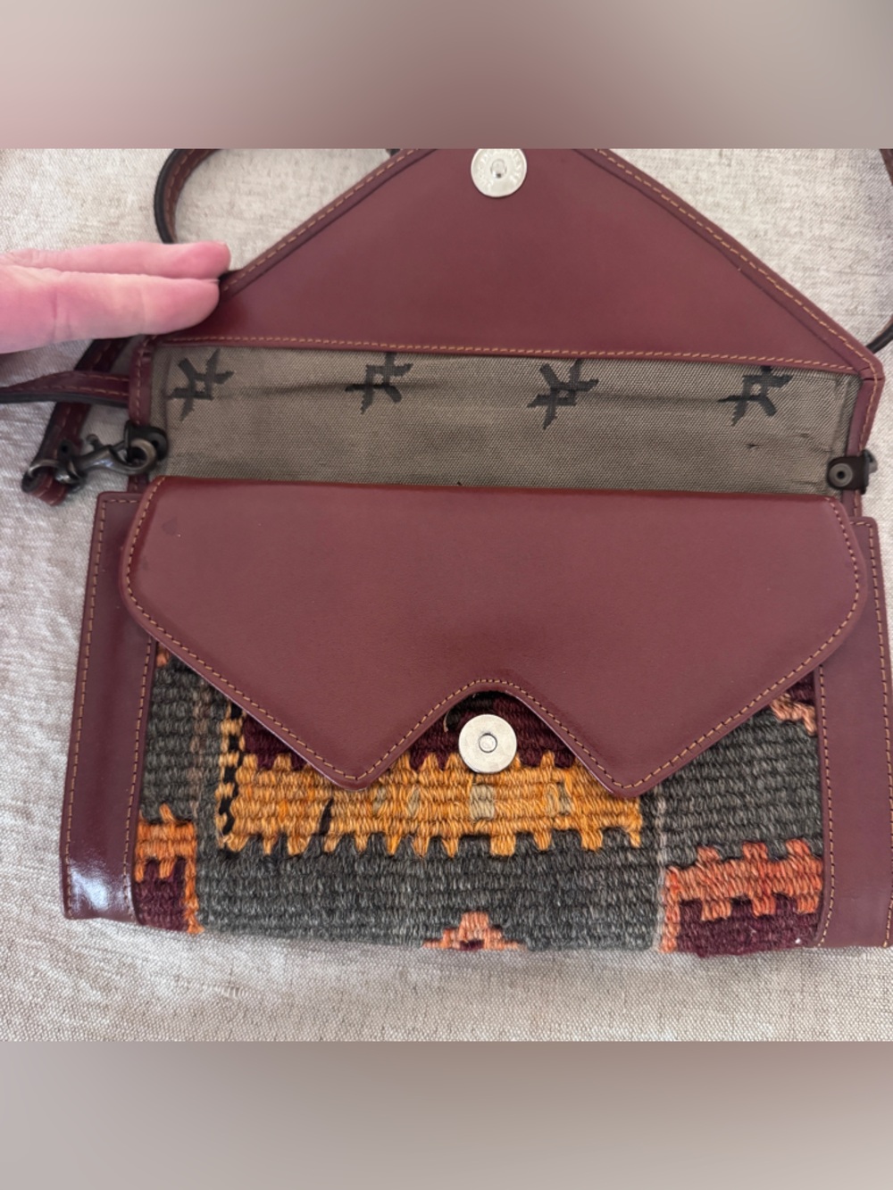 Kilim Crossbody Purse Wallet Woven Multicolor - Picture 3 of 8